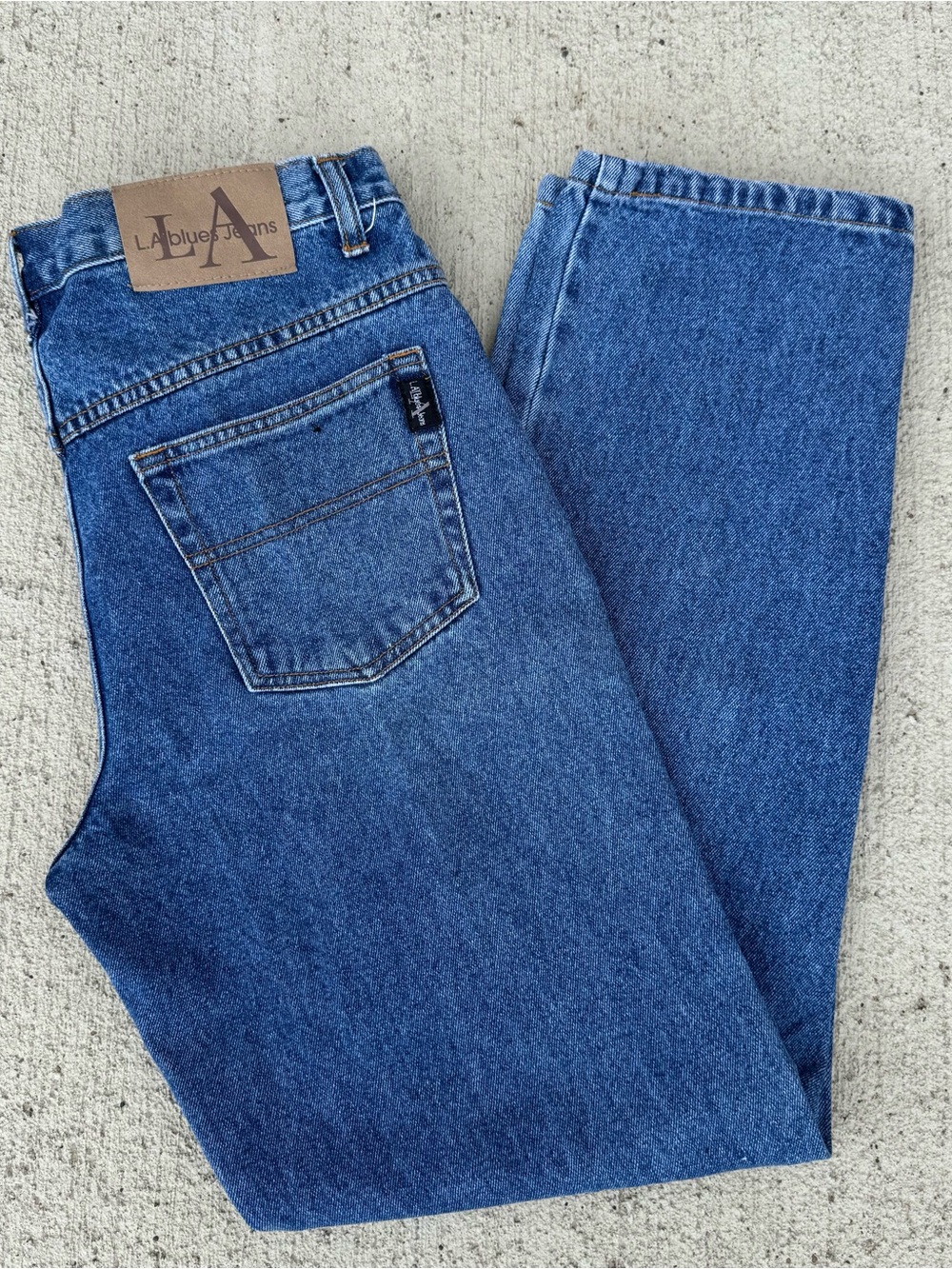 LA Blues Jeans Women 32 Blue Denim Relaxed Fit Straight Leg